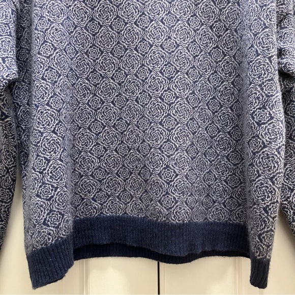 Brora 100% Cashmere Scotland Abstract Floral Intarsia UK 12-14, US 8-10, Medium - Picture 3 of 13